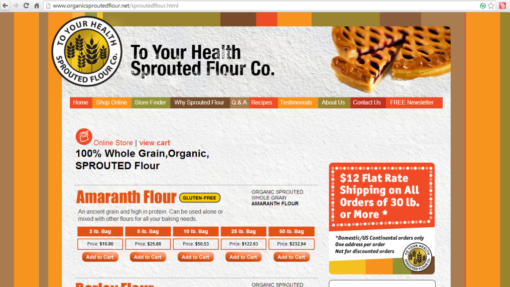 TO YOUR HEALTH FLOUR CO. - SPROUTED FLOUR